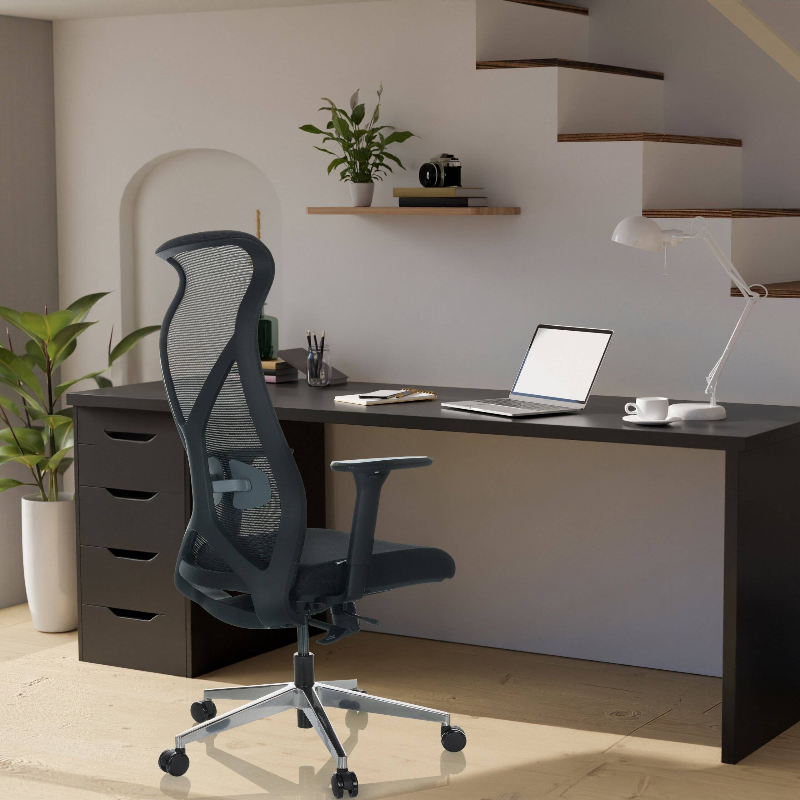 Drehstuhl Bürostuhl AZURRO B Netzstoff Stoff schwarz hjh OFFICE-4