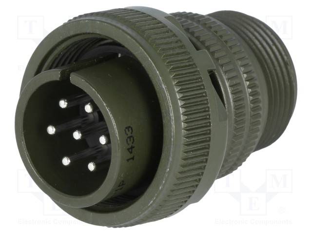 Steckverbinder: rund Serie: DS/MS Stecker männlich PIN: 7 Löten DS3106A16S-1P MIL-C-5015-Steckverbinder-0