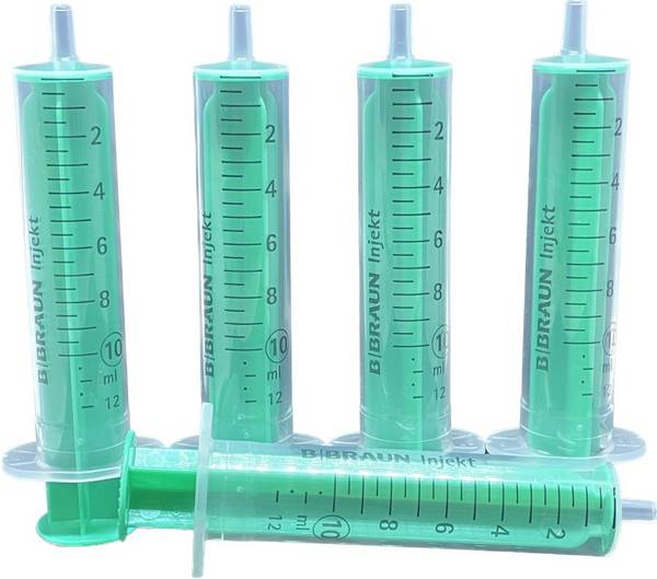 5 Stück 10ml medizinische Einwegspritze B. Braun Spritze basteln Einmalspritze