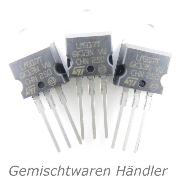 3x LM317T einstellbarer Spannungsregler variabel 1,2-37V / LM317