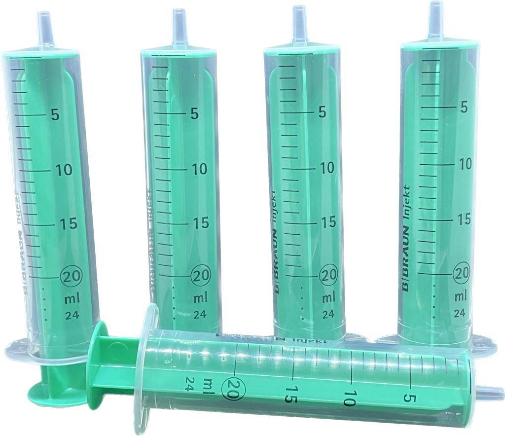 5 Stück 20ml medizinische Einwegspritze B. Braun Spritze basteln Einmalspritze-0