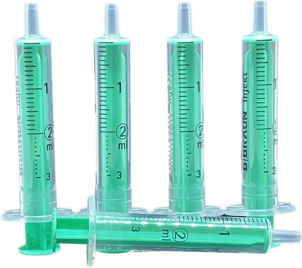 5 Stück 2ml medizinische Einwegspritze B. Braun Spritze basteln Einmalspritze