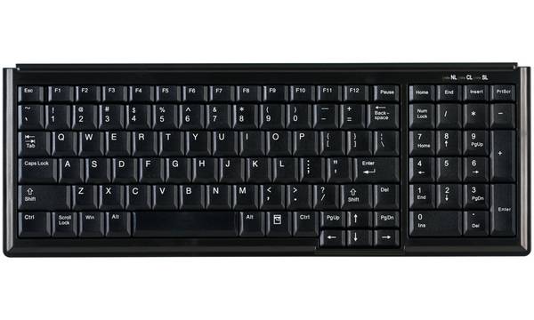 Active Key AK-7000, Volle Größe (100%), Kabelgebunden, USB, QWERTY, Schwarz
