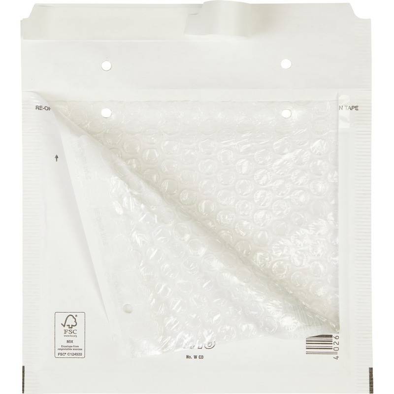 Bong Luftpolstertasche AirPro CD, Innenmaß: 180 x 165 mm, weiß, Pack 100 Stück-1