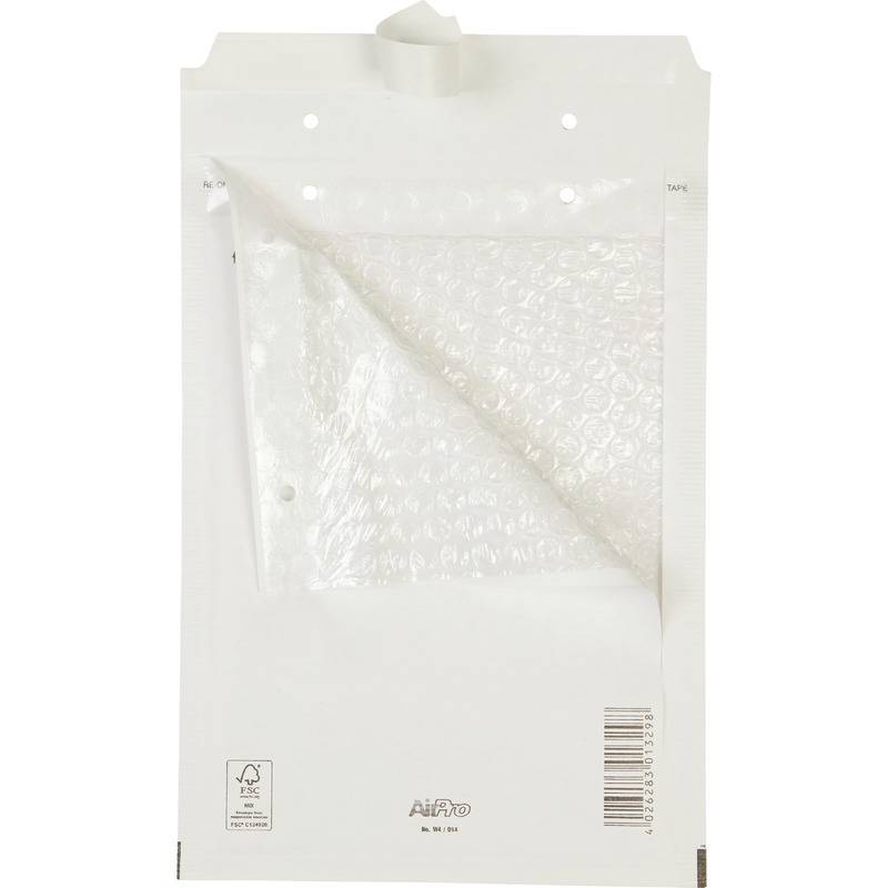 Bong Luftpolstertasche AirPro W14, Innenmaß: 180 x 265 mm, weiß, Pack 100 Stück-1