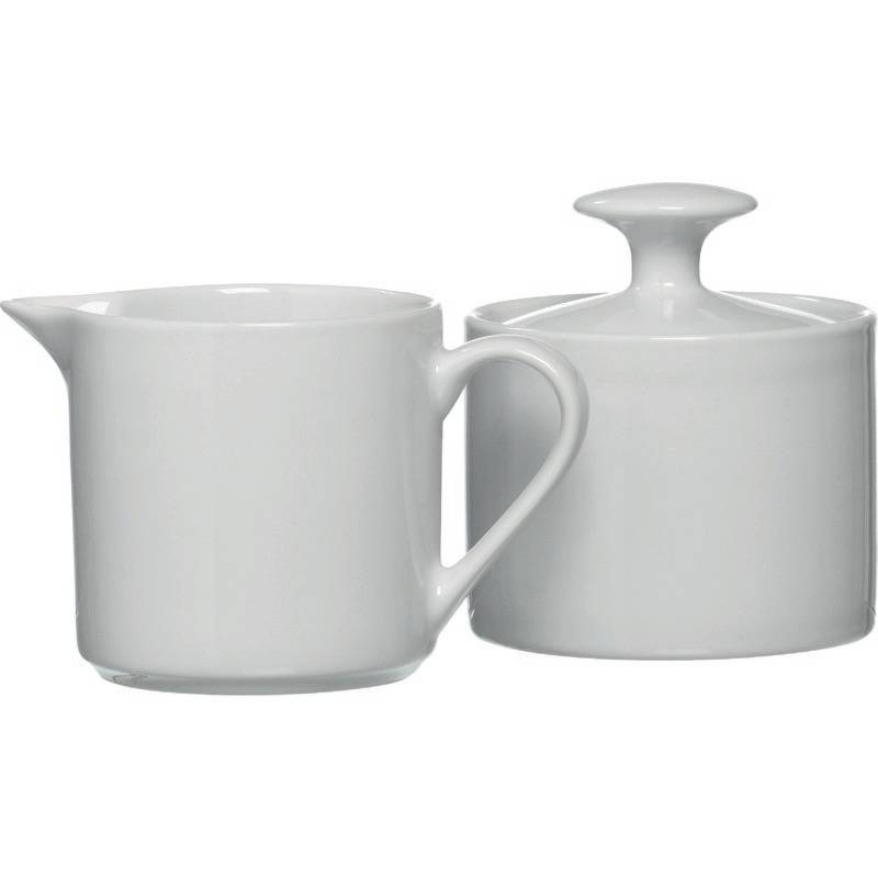 Kaffee-Serie Bianco, 2er Set Zuckerdose und Milchgießer-0