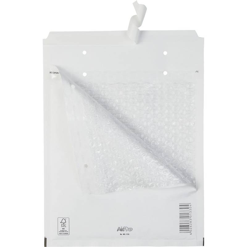 Bong Luftpolstertasche AirPro C15, Innenmaß: 220 x 265 mm, weiß, Pack 10 Stück-1
