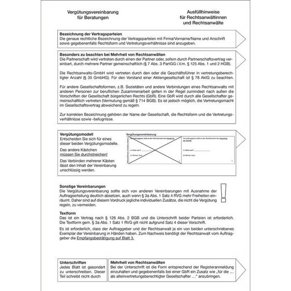 SoldanPlus Vergütungsvereinbarung für Beratungen