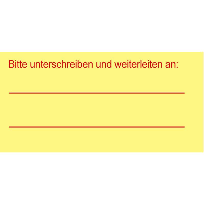 SoldanPlus Bedruckte Haftnotizen: Bitte unterschreiben und weiterleiten an:-0