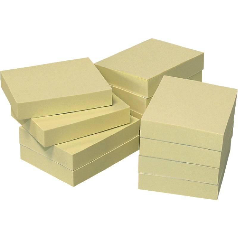 INFO NOTES Recycling Haftnotizen Nature Notes Notes, gelb, 50 x 40 mm, 12 Blöcke, gelb-1