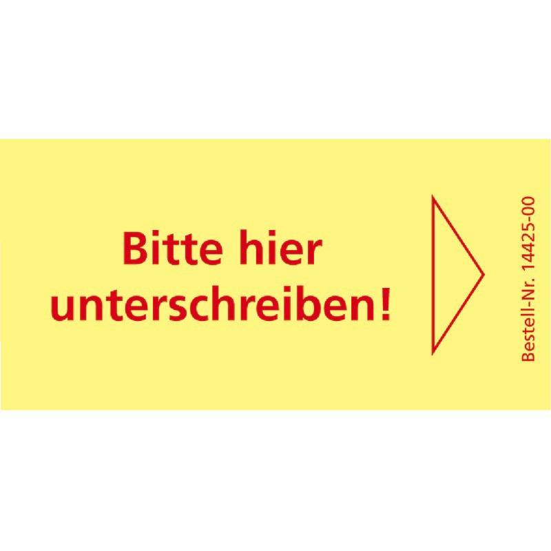 SoldanPlus Bedruckte Haftnotizen: Bitte hier unterschreiben!-0