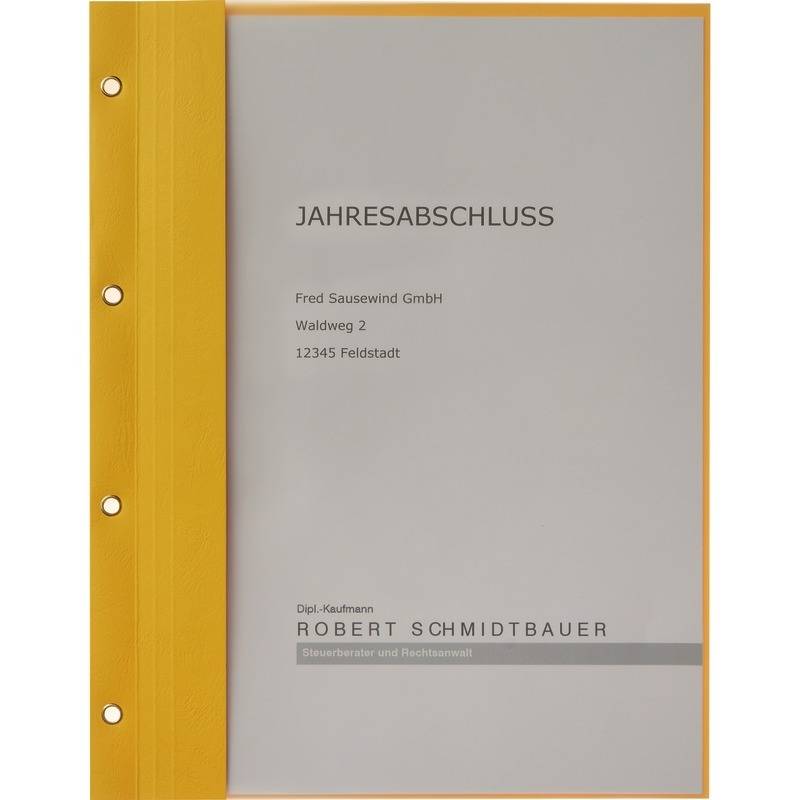 SoldanPlus Ausfertigungshefter mit Mattfoliendeckel, gelb-0