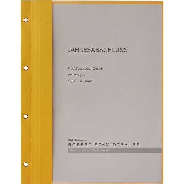 SoldanPlus Ausfertigungshefter mit Mattfoliendeckel, gelb