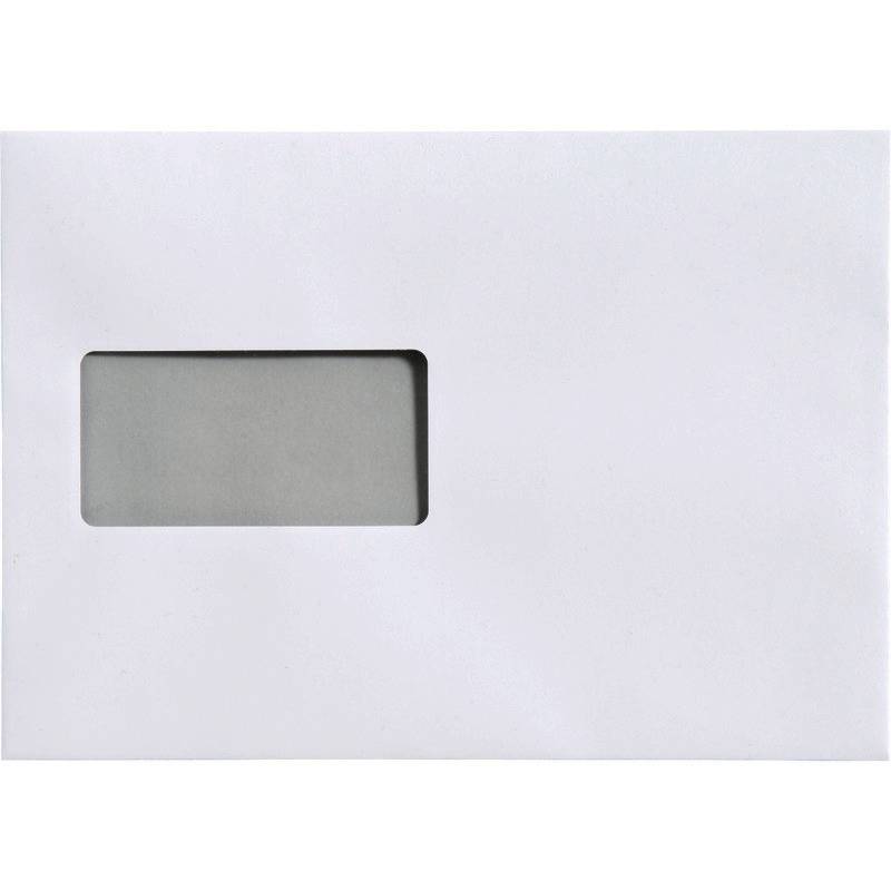 SoldanPlus Briefumschlag DIN C5, haftklebend, weiß, mit Fenster, Pack: 500 Stück, weiß-0