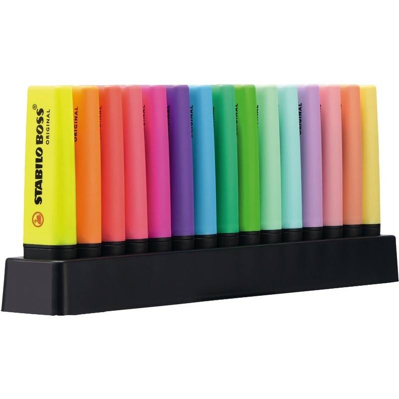 STABILO BOSS Textmarker ORIGINAL Pastel, 15er Tischset, farbig sortiert-2