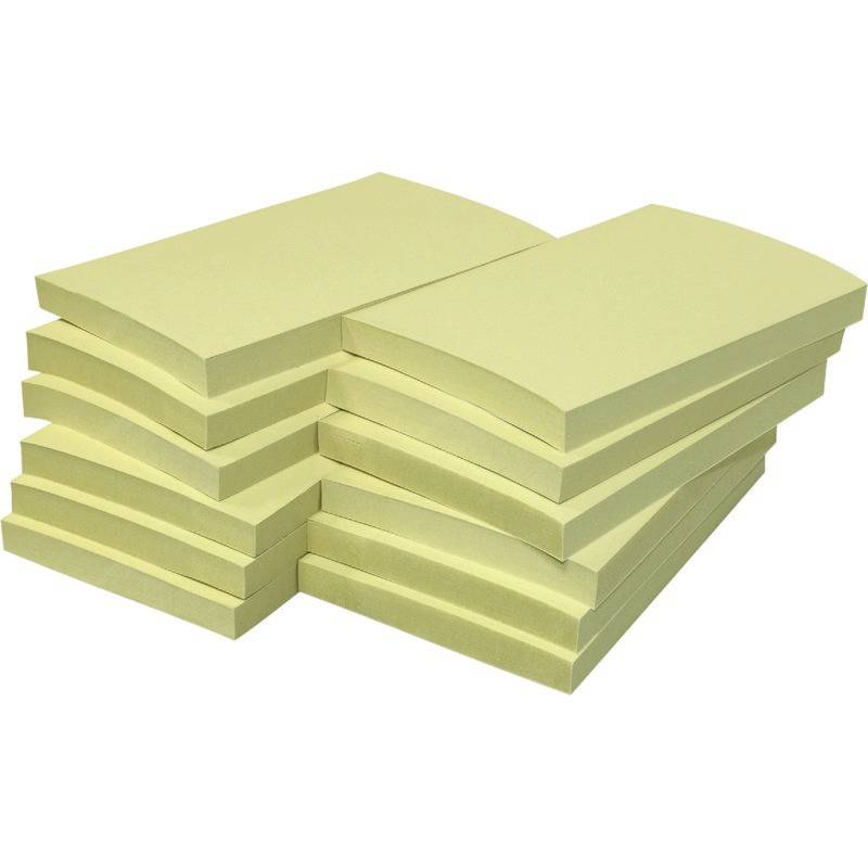 INFO NOTES Recycling Haftnotizen Nature Notes gelb, 125 x 75 mm, 12 Blöcke à 100, gelb-1