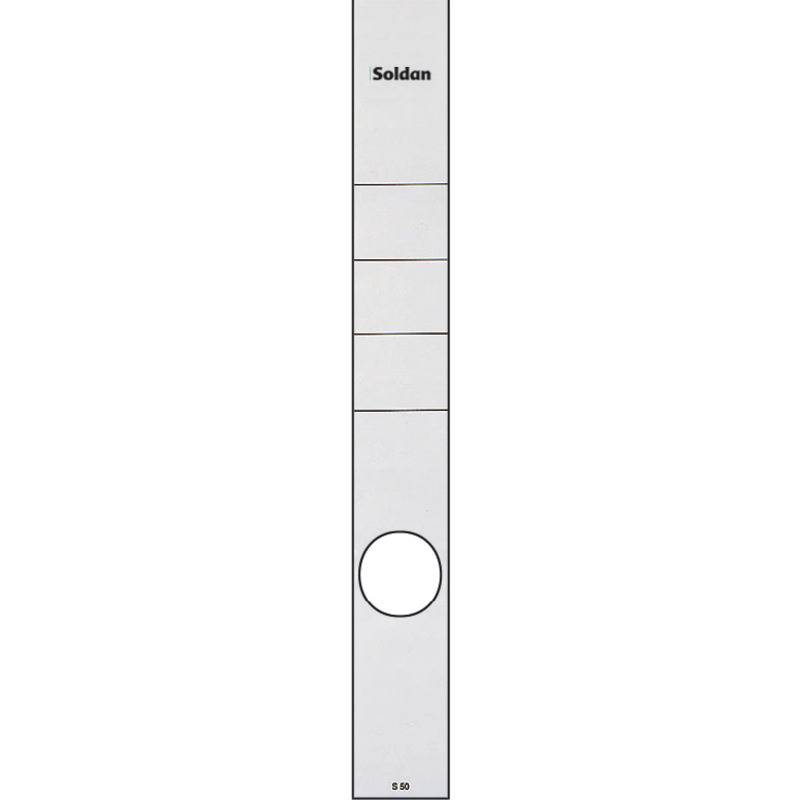 SoldanPlus Rückenschilder, selbstklebend, für Rückenbreite 50 mm, lang, schmal,-0