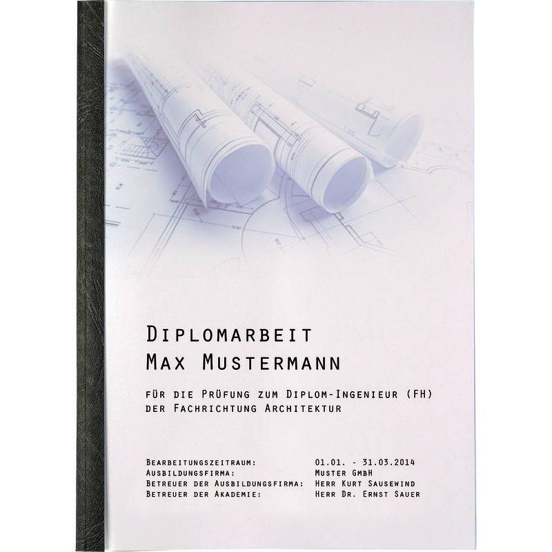 SoldanPlus Thermo-Bindemappen BASIC, Lederstruktur/PVC-Deckel, Rückenbreite 1,5, schwarz-1