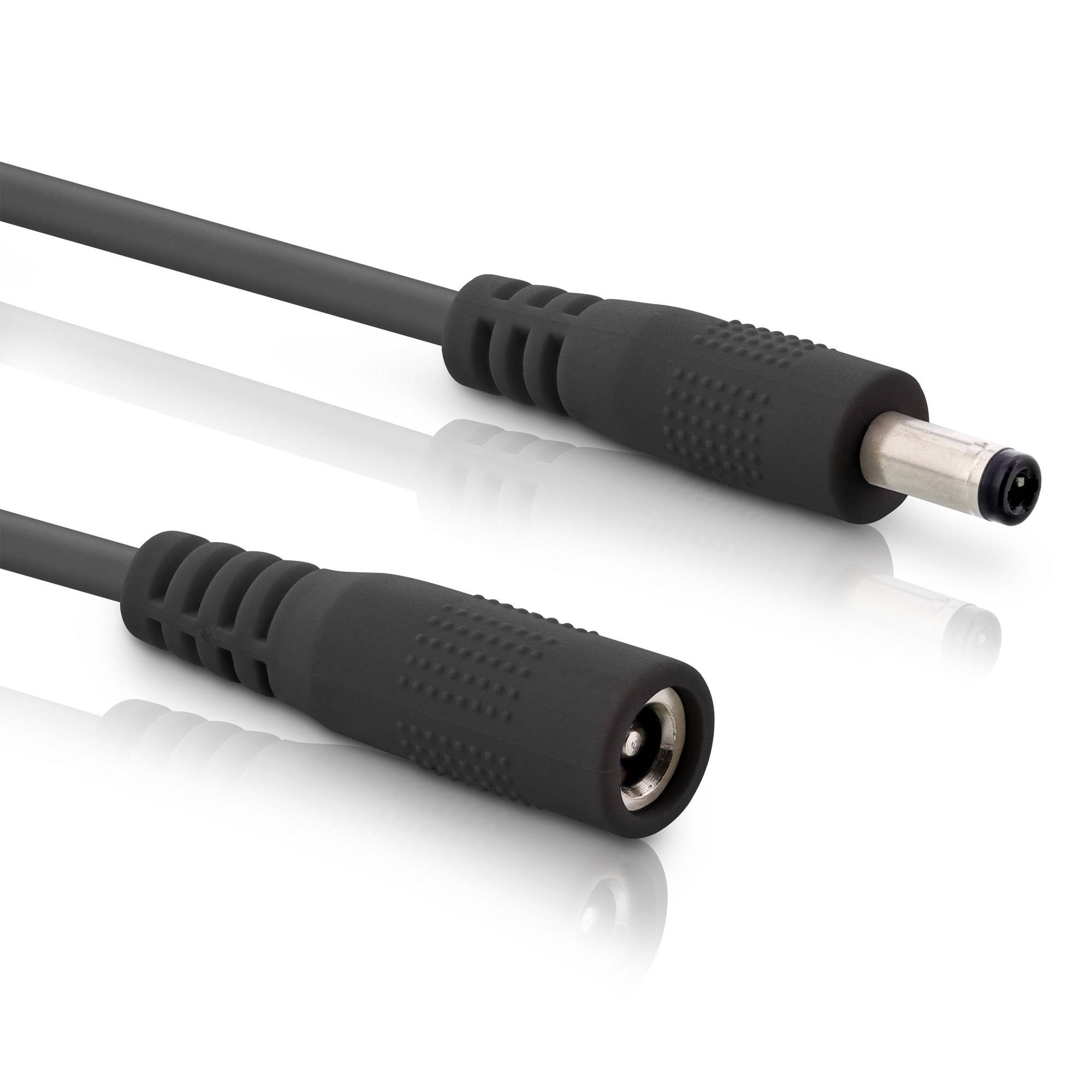 InLine® DC Verlängerungskabel, 5,5 x 2,1 mm, AWG 18, schwarz, 0,5 m-1