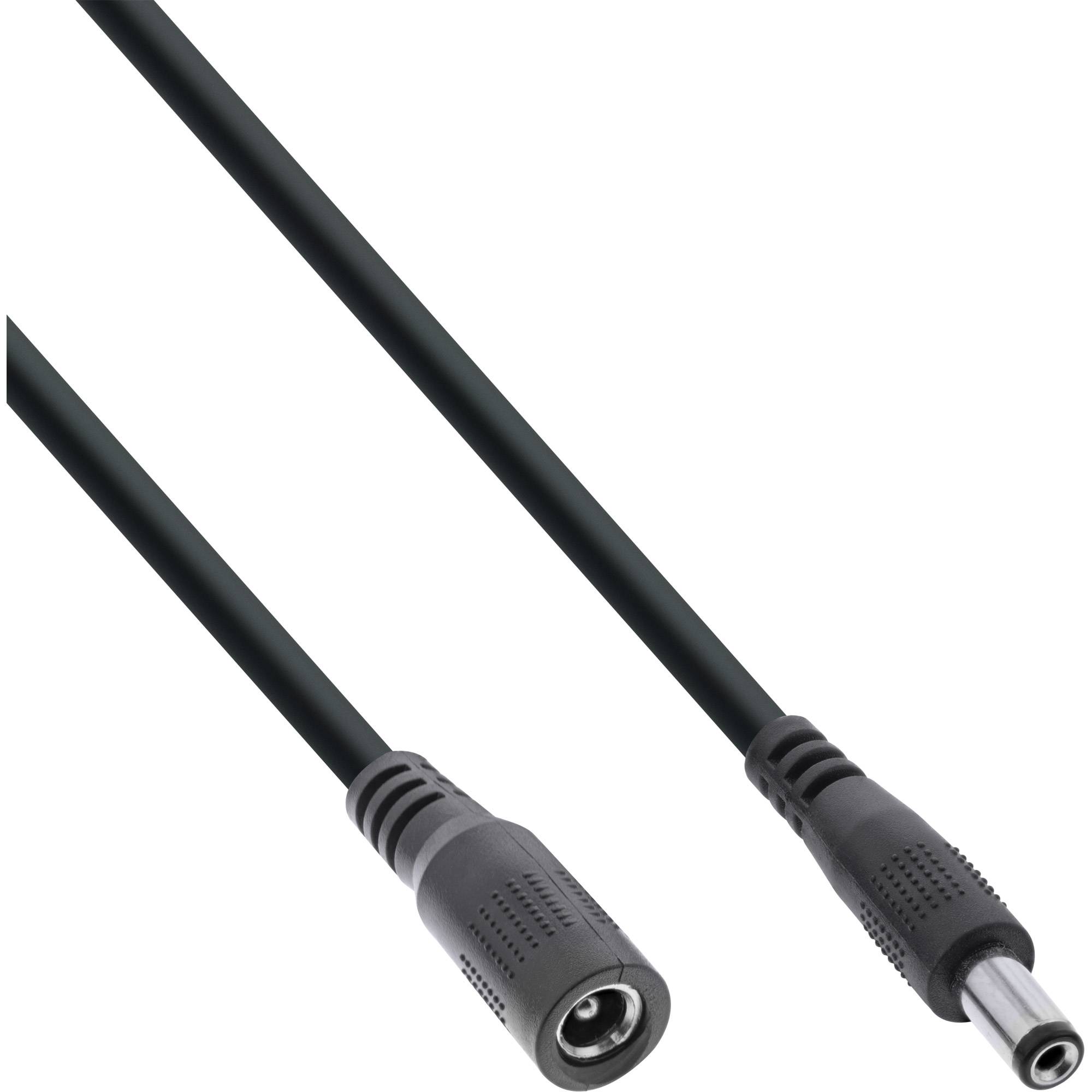 InLine® DC Verlängerungskabel, 5,5 x 2,5 mm, AWG 18, schwarz, 2 m-0