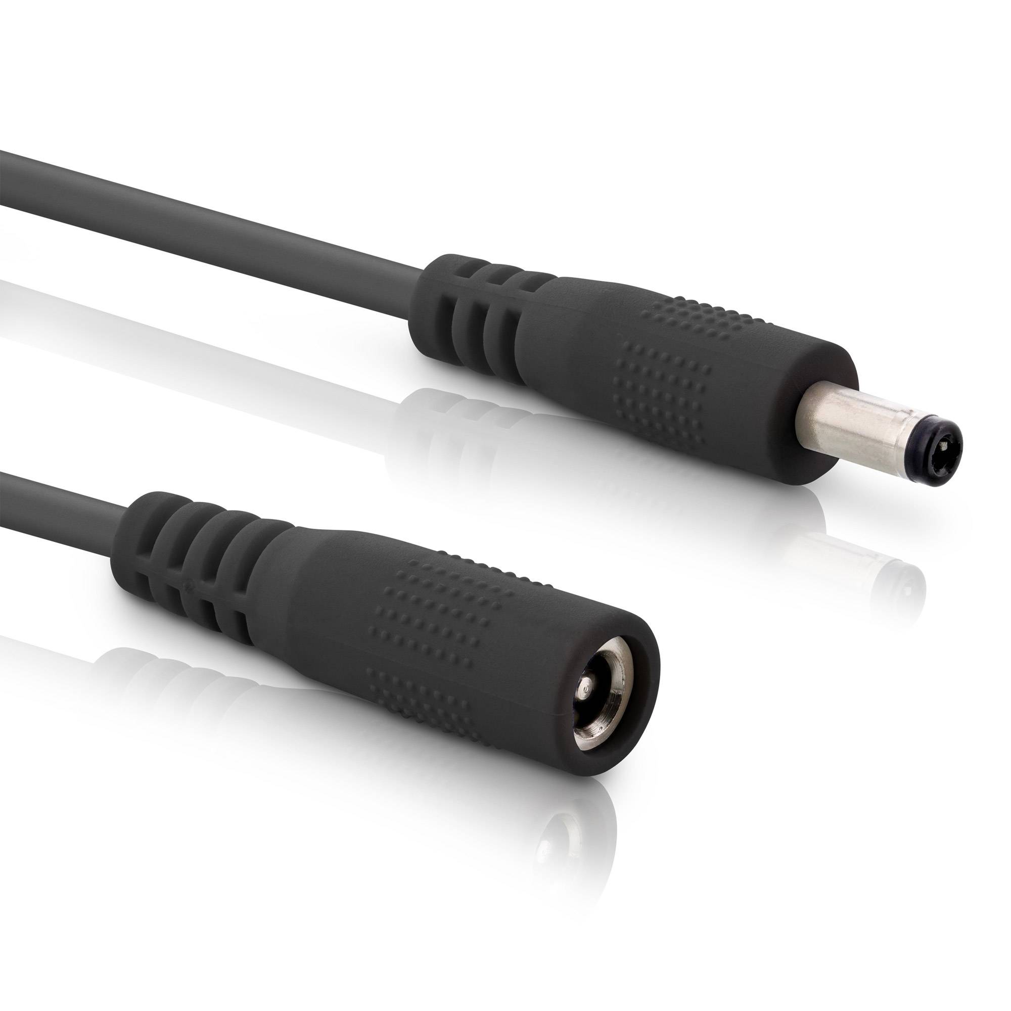 InLine® DC Verlängerungskabel, 5,5 x 2,5 mm, AWG 18, schwarz, 2 m-1