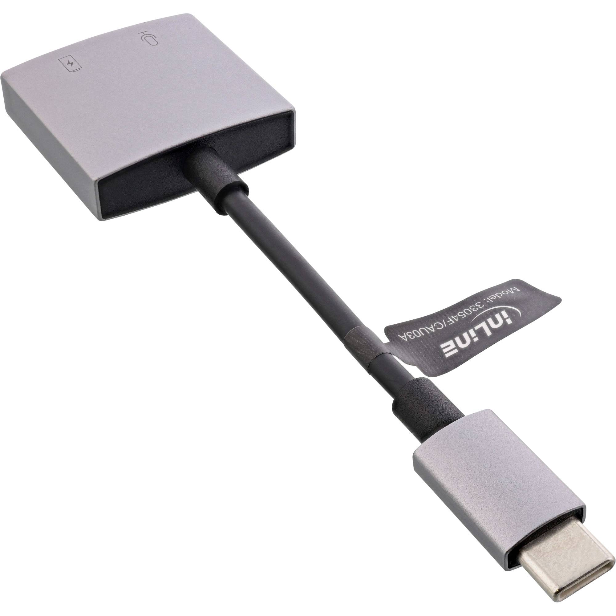 InLine® USB-C Audio Adapter, USB-C zu 3,5mm Buchse + PD 30W-3