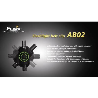 Fenix Light FENAB02 Gürtel-Clip  Für alle Taschenlampen mit einem Ø 18 - 26 mm 