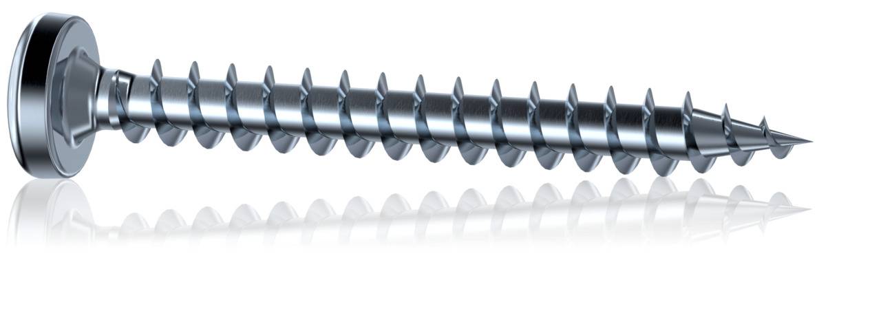 REISSER Spanplattenschrauben R2 Panhead PZ Vollgewinde Stahl verzinkt 4,5 x 25 - 1000 Stück-1