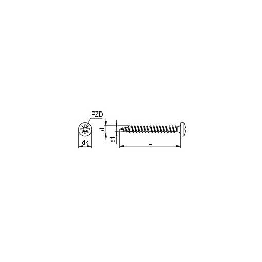 REISSER Spanplattenschrauben R2 Panhead PZ Vollgewinde Stahl verzinkt 4,5 x 25 - 1000 Stück-2