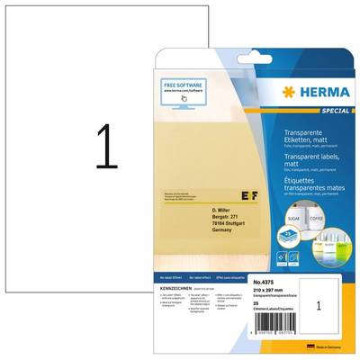 HERMA Special - Matt - permanent selbstklebend - durchsichtig - A4 (210 x 297 mm)-9