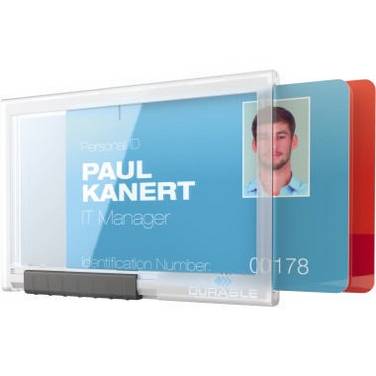 DURABLE Kartenhalter PUSHBOX DUO 892119 10 St./Pack.