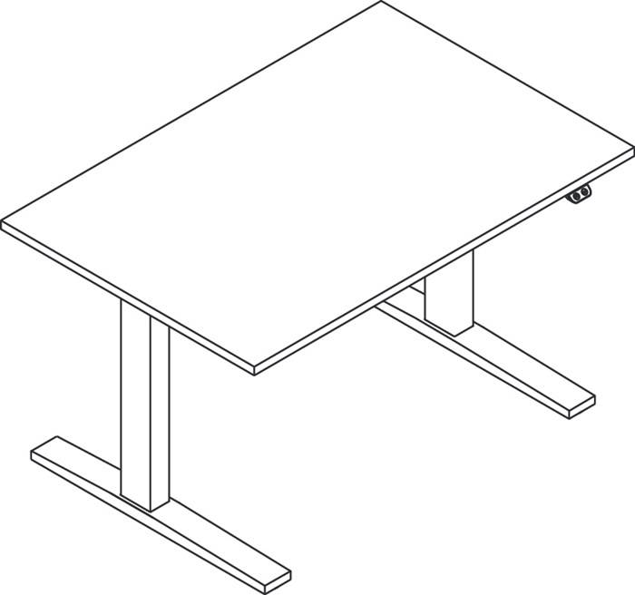 Schreibt. el.160x80cm silber/ahorn-4