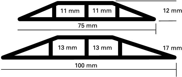 Kabelbrücken L3000xB100xH17mm Ku.grau m.Doppelklebeband EHA-5