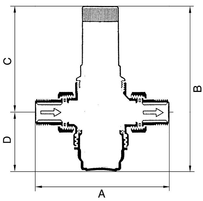 Druckregler für Trinkwasser DVGW-geprüft R 1 1,5 - 6 bar-2
