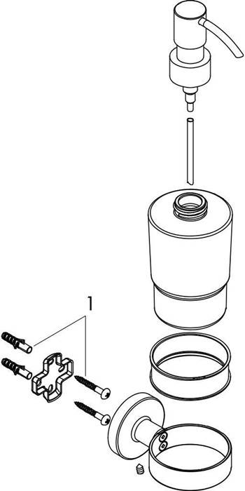 hansgrohe HG Lotionspender LOGIS UNIVERSAL Wandmontage chrom-4
