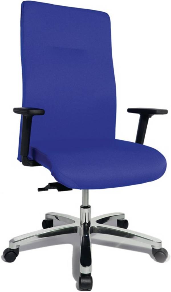 Bürodrehstuhl m.Punktsynchrontech. blau 440-520mm m.Armlehnen Trgf.150kg TOPSTAR