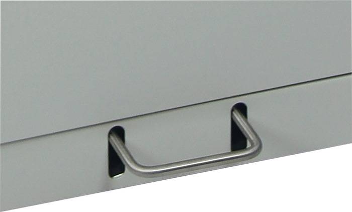 Wertstoffsammler 70l H1000xB400xT380mm lichtgrau verz. Einsatz,Trethebel STUMPF-3