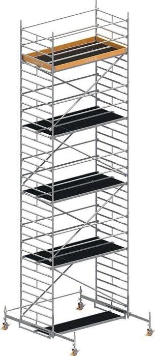 Fahrgerüst Uni Breit P2 Arbeits-B1500xL2850mm Alu.Gerüsthöhe 9610mm 2 kN/m²