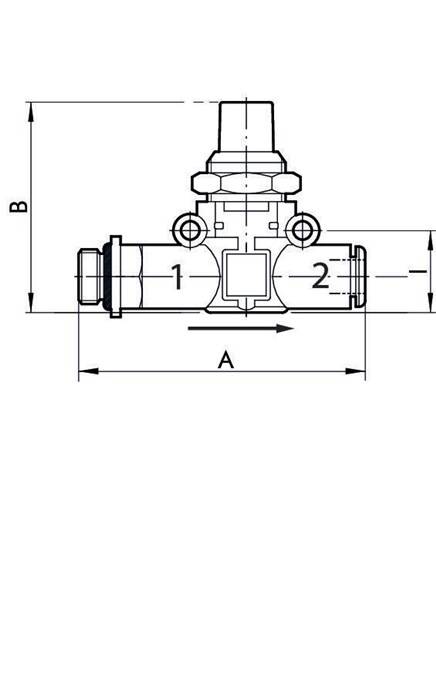 Absperrventil, Gew. (Eing.) - Schl. (Ausg.), G1/8, Schl.6-3