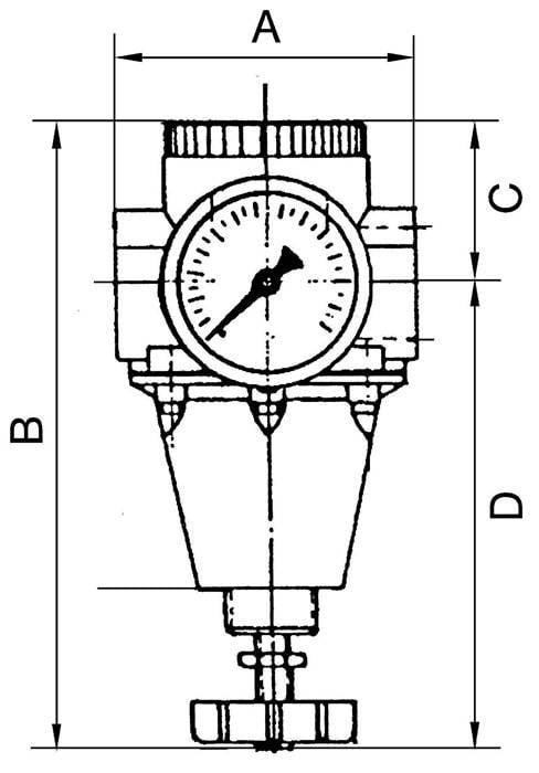 Konstant-Druckregler inkl. Manometer, BG 2, G 3/8, 0,5 - 10 bar-3