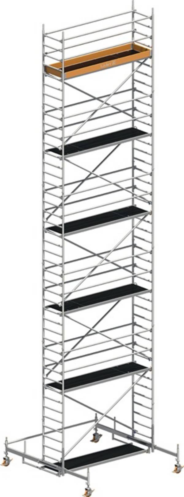 Fahrgerüst Uni Stand.P2 Arbeits-B750xL2850mm Alu.Gerüsthöhe 11610mm 2 kN/m²