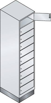 Laptopschrank S 3000 Evolo, Serie Evolo, Korpus: RAL 7035 Lichtgrau, Front: RAL 7035 Lichtgrau-3