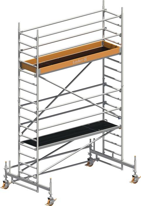 Fahrgerüst Uni Stand.P2 Arbeits-B750xL2850mm Alu.Gerüsthöhe 4580mm 2 kN/m²-0