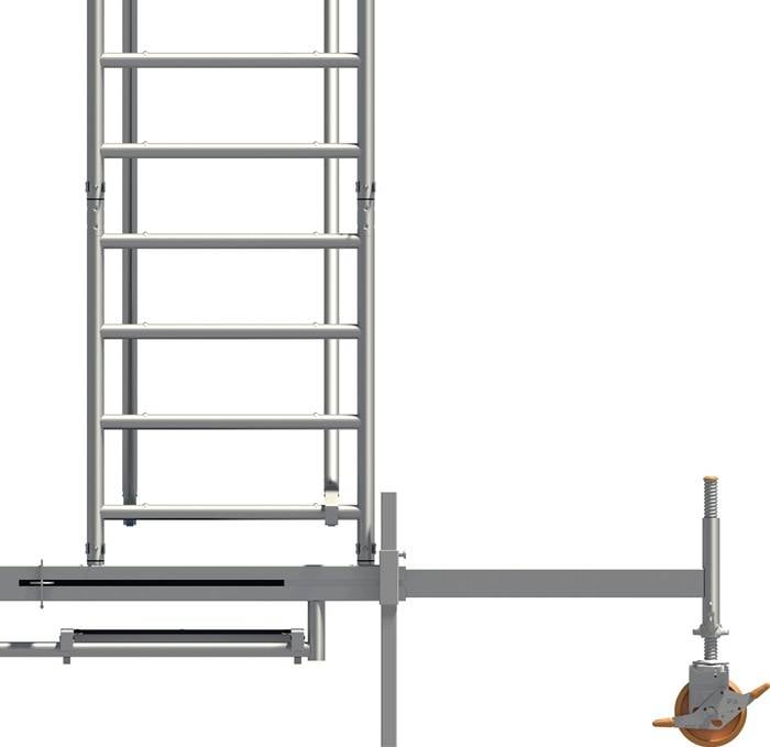 Fahrgerüst Uni Stand.P2 Arbeits-B750xL2850mm Alu.Gerüsthöhe 4580mm 2 kN/m²-2