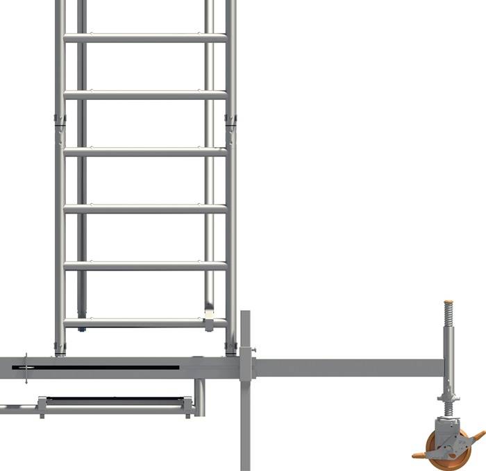 Fahrgerüst Uni Stand.P2 Arbeits-B750xL2850mm Alu.Gerüsthöhe 9610mm 2 kN/m²-3