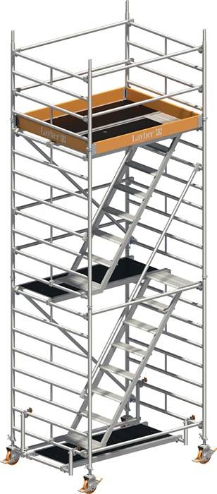 Fahrgerüst Uni Komfort P2 Arbeits-B1500xL1800mm Alu.Gerüsthöhe 5430mm 2 kN/m²-0