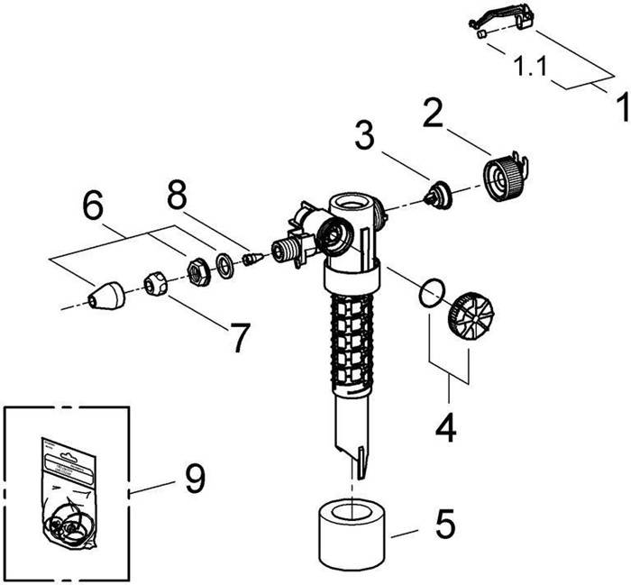 Grohe Füllventil 3/8Zoll-3