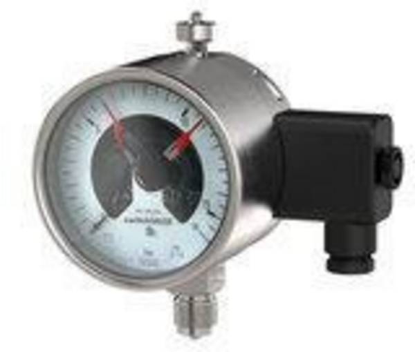 Kontaktmanometer Typ PGS23 G 1/2 radial unten Messber. 0-160,0bar D.100mm
