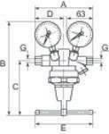 Leitungsdruckregler 200 bar inkl. Manometer G 1/4 IG 1 - 150 bar-2