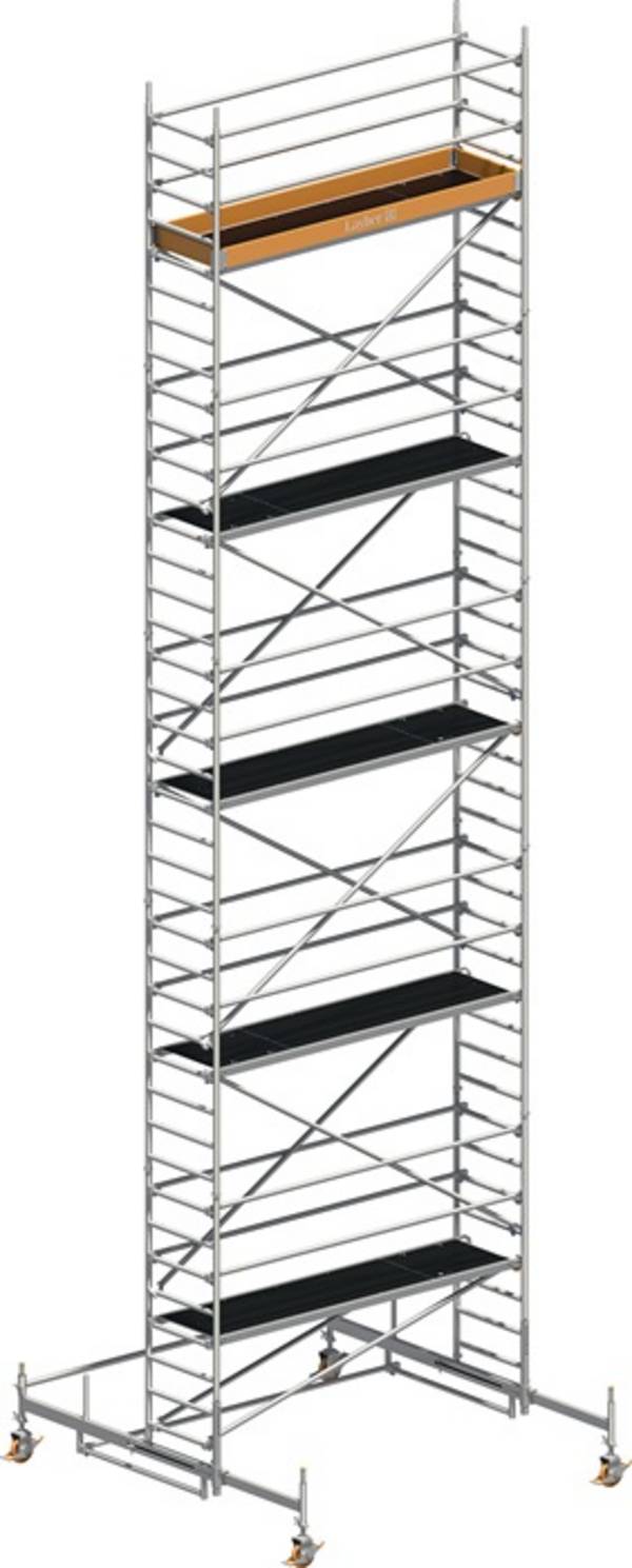 Fahrgerüst Uni Stand.P2 Arbeits-B750xL2850mm Alu.Gerüsthöhe 10610mm 2 kN/m²